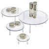 Azar Displays 4-Piece Acrylic Small Round Riser Set 515307